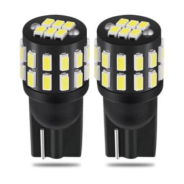 Imagem de QAUBEN Lâmpada LED 194 super brilhante 175 168 2825 W5W T10 cunha 3014 SMD luzes marcador lateral de carro interior mapa cúpula porta-malas estacionamento cortesia luzes 6000K branco 12V-24V