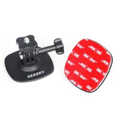 Imagem de SEASKY A1 Suporte De Capacete Adesivo Flexível Com Suportes Adesivos 3M Vhb Para Insta360 X4 X3 X2 Rs Para Gopro Hero 13/12/11/10/9/8 Acessórios Para Câmera Esportiva Acessório Para Superfícies Curv