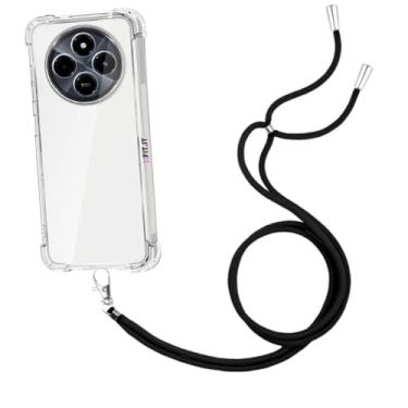 Imagem de Capa Protetora com Cordão Ajustável para Xiaomi Poco C75, Transparente, Anti-Impacto