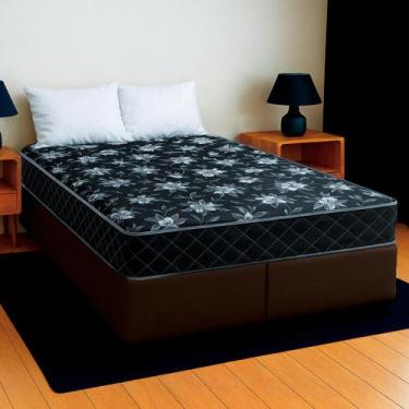 Imagem de Cama Box Casal Marrom + Colchão Paris D33 PoliConfort