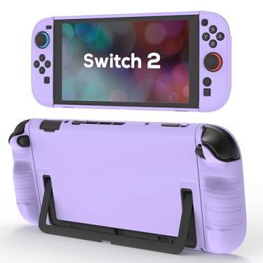 Imagem de TIKOdirect Protective Case for Switch 2, Hard PC Slim Dockable Cover Case Designed for Switch 2 2025, Game Console and Joy Con Controllers, Purple