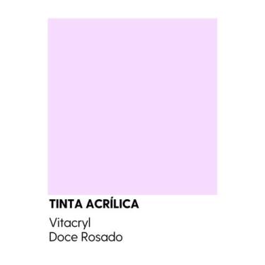 Imagem de Tinta Emborrachada Acetinada Rosas - Vitacryl, Doce Rosado, 3,6 lts