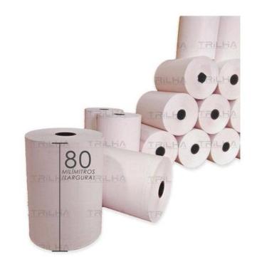 Imagem de Bobina Térmica 80X40 Cupom Fiscal 30 Und - Branco