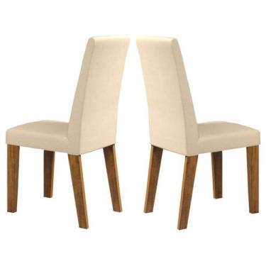 Imagem de Cadeiras Kit 2 Cadeiras Helena Imbuia/Pastel Veludo - Pnr Móveis, Mode