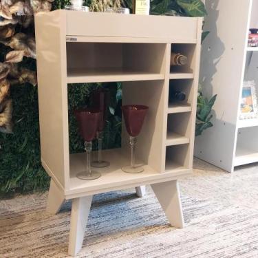 Imagem de Bar Adega Drink com Nichos Off White - Artely - Artely Móveis, Bege