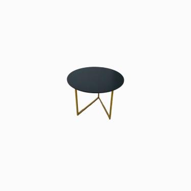Imagem de Mesa De Centro Jade Base De Aço Tampo Mdf Decorativa Moderna
