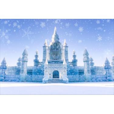 Imagem de Painel de Lona Castelo de Gelo - Fabrika de Festa, 150x100cm
