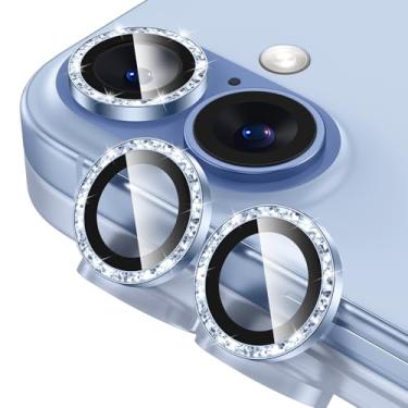 Imagem de Tensea Protetor de tela para câmera de iPhone, vidro temperado 9H, transparente, anel individual de metal para iPhone 6,3 polegadas