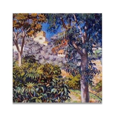 Imagem de LKXGRRSFG Paisagem do meio-dia Théo van Rysselberghe: Impressão em tela neoimpressionista belga chave 11,20 x 30 cm sem moldura