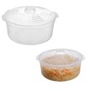 Imagem de Panelas P/ Microondas Multiuso Faz Arroz Legumes Pipoca 2 un - Santana