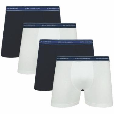 Imagem de Kit 4 - Cuecas Boxer Masculina Algodão com Elastano Lupo Adulta Confor