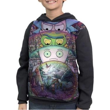 Imagem de Moletom Infantil Rick And Morty Mini Verso Micro Verso - smoke, Preto,