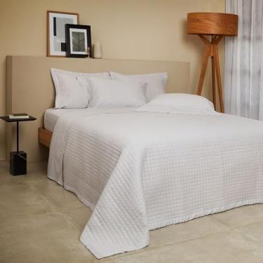 Imagem de Buddemeyer Jogo de Cama King Cetim 300 Fios Bud Vision New Colors II 100% Algodão Penteado Prata 4 peças