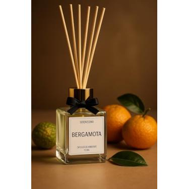 Imagem de Difusor De Ambiente Classic 100ml - Frasco de Vidro Com Varetas de Madeira - Aromatizador Premium para Casa e Escritório (Bergamota)