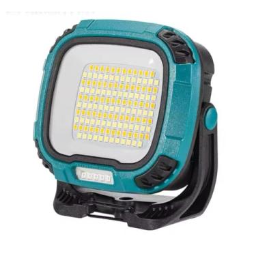 Imagem de Luz de Trabalho Magnética Recarregável 30W 142 LED – Lanterna Portátil para Acampamento, Oficina, Emergência e Ao Ar Livre, com Base Giratória e Gancho (azul)