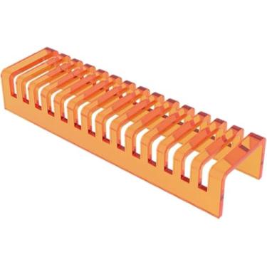Imagem de Amostra De Acrílico Floor Tile Display Rack Com 14 Slots Para Cartão Bancada Cerâmica Quartzo Stone Plate Suporte De Amostra Tabletop Translúcido Mármore Telha Display Rack, Orange, 60x10x13cm