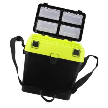 Imagem de Deevoka Pesca Tackle Box Trunk Storage Box Lures, Amarelo Preto