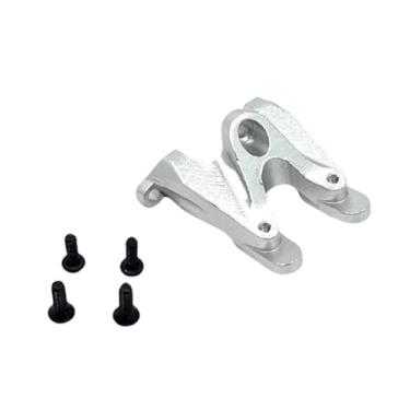 Imagem de KiBcsLic Suporte da asa traseira para RC 1:24, peça de reposição para montagem em miniatura, acessório DIY, peça sobressalente de metal para upgrade, Argent