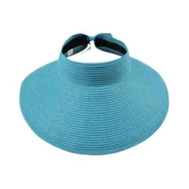 Imagem de Chapéu de Sol de Palha Feminino - Dobrável, Aba Grande, para Praia e V