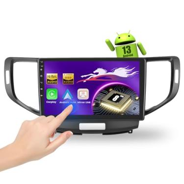 Imagem de Qualcomm estéreo automotivo 8-core 4G + 64G para Honda Accord 2008-2012/Spirior 2009-2013/Acura TSX 2008-2012 9 polegadas 1280P QLED Touchscreen, Android Car Radio Carplay, Android Auto BT5.1/DSP