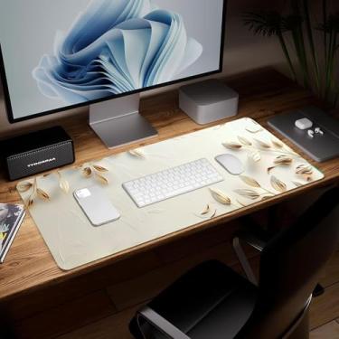 Imagem de Tapete de mesa de couro dragão, mouse pad de arte colorida grande teclado de computador para jogos, capa e protetor de mesa à prova d'água, tapete decorativo de couro PU para laptop, decoração de casa