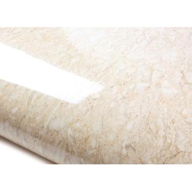 Imagem de ROSEROSA Retire e cole papel de parede autoadesivo de mármore falso brilhante acabamento de moldagem de bancada NI957