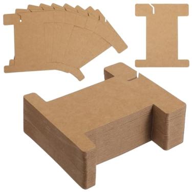 Imagem de 200 bobinas de fio dental, organizador de fio dental de fita de papelão, bobinas vazias de fio de papelão para artesanato em cruz de algodão, armazenamento de costura DIY