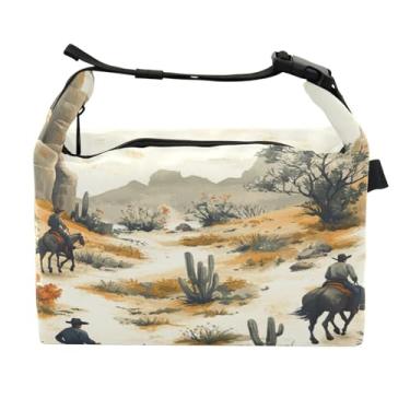 Imagem de STAYTOP Lancheira Western North American Cowboy com fivela de alça, lancheira isolada para meninos e meninas, lancheira térmica para trabalho escolar