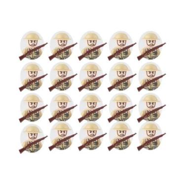 Imagem de Conjunto De Blocos De Montar Militares Da Segunda Guerra Mundial 20 Pe