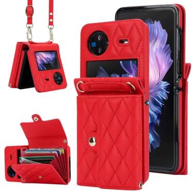 Imagem de Capa carteira flip para vivo X – Suporte para cartão com bloqueio RFID com fecho magnético, antiderrapante e proteção contra quedas, capa fólio de couro fina para uso diário, viajante e viagem