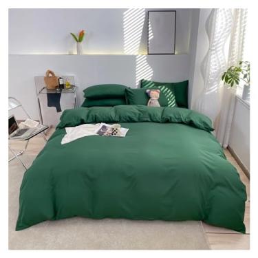 Imagem de Conjuntos de cama solteiro cama casal conjunto de capa de edredom doméstico tecido amigo da pele cor queen size conjunto de capa de edredom, edredons (C 150 x 200 cm 4 peças)