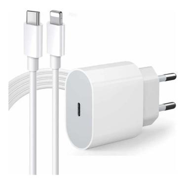 Imagem de 2X Carregador Cabo E Fonte Plug Usb C 20W Turbo Compatível I