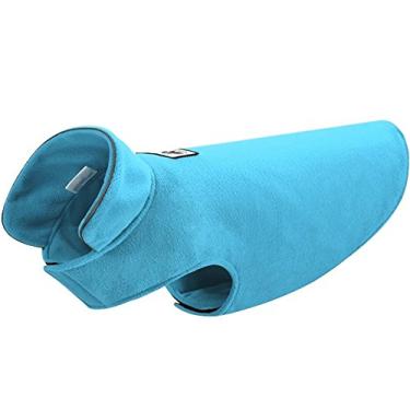 Imagem de Creation Core Colete esportivo de pelúcia à prova de vento, roupas para cães, jaqueta refletora para animais de estimação, não puxa, não engasga, design ecológico para cães pequenos e grandes (azul M)