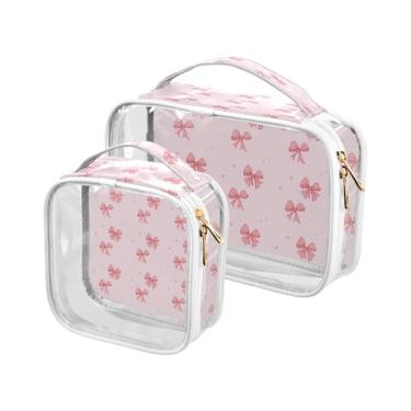 Imagem de xigua Bolsa de maquiagem para mulheres, bolsa de cosméticos transparente para viagem, bolsa de higiene portátil à prova d'água para viagens, férias, organização de banheiro