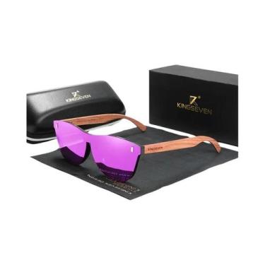 Imagem de Óculos De Sol Polarizados De Madeira Para Mulheres KINGSEVEN Óculos De