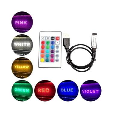 Imagem de Letreiro De LED Neon 3D Com Design De Toca-Discos DJ Para Decoração De