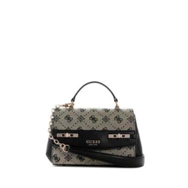 Imagem de Bolsa Guess Melinda Logo Top Handle Flap Preto - JP990220-Feminino