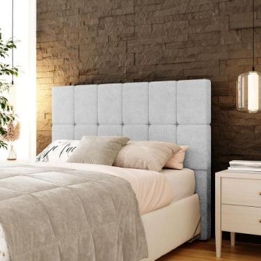 Imagem de Cabeceira Casal 140cm Linea Boucle Estofada Design Moderno para Quarto