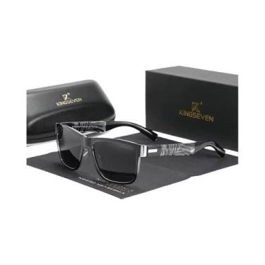 Imagem de Óculos De Sol Unissex Polarizados UV400 Retro Com Armação Retangular Q