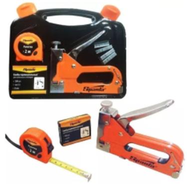 Imagem de Kit Grampeador 500 Grampos - Trena 2M