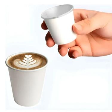 Imagem de 200 Copo Papel 60ml Biodegradável Térmico Café Expresso Bran - Kínesis