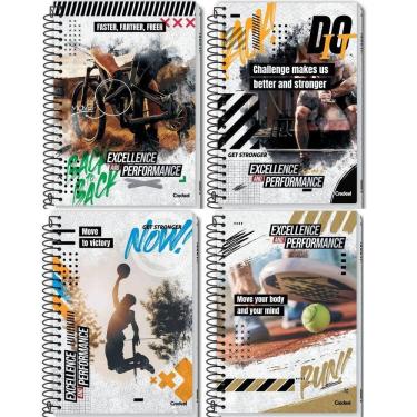 Imagem de Caderno Espiral Capa Dura Credeal Performance 1x1 com Folhas Pautadas e Divisória 21X28...