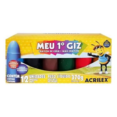 Imagem de Meu Primeiro Giz ACRILEX - 12 cores - 09512