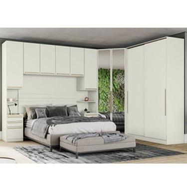 Imagem de Quarto Modulado Completo Casal 5 Peças 10 Portas 12 Gavetas Predileto 