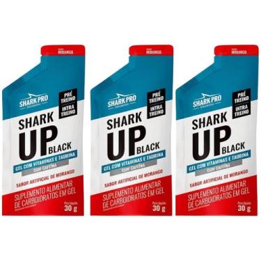 Imagem de Kit 3 Sache Shark-up Morango em Gel Energia e Foco 30g Shark Pro - SHA