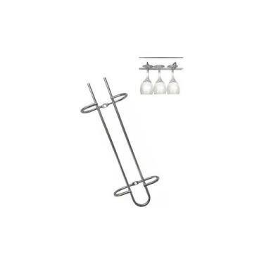 Imagem de Porta Taças Cromado 250mm Suporte Gourmet P Armário Suspenso - Bredal