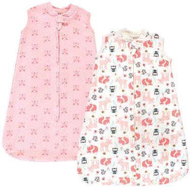 Imagem de Hudson Baby Saco de dormir unissex premium acolchoado sem mangas e cobertor vestível, menina floresta, 0-6 meses