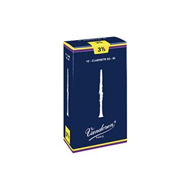 Imagem de Palheta Tradicional Vandoren CR1035, 3,5 para Clarinete Sib com 10 unidades (embaladas individualmente)