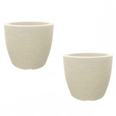 Imagem de Conjunto 2 Vaso Redondo Europa 20cmx24cm Japi	 Japi Cinza
