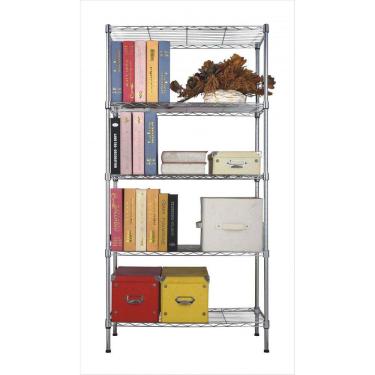 Imagem de Estante Aço 5 Prateleiras Cromada Aramada 180 Cm